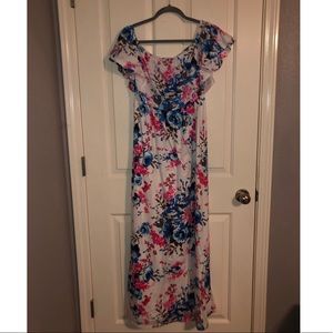 Off the shoulder maxi dress